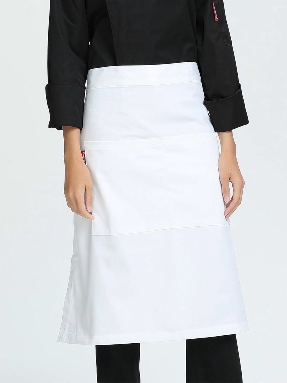 NEW Somotersea White Kitchen Chef Apron, Adjustable Waist Apron
